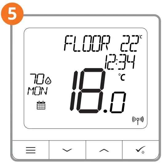 Display floor temperature