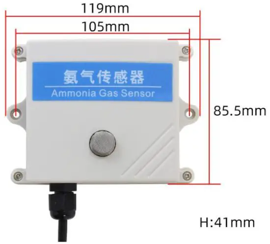 SONBEST SM2130B-NH3 RS485 Interface NH3 Ammonia Sensor - Product Size