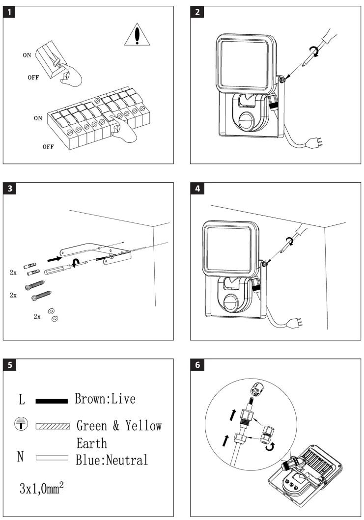 anslut 018841 LED Floodlights with Motion Sensor-fig1