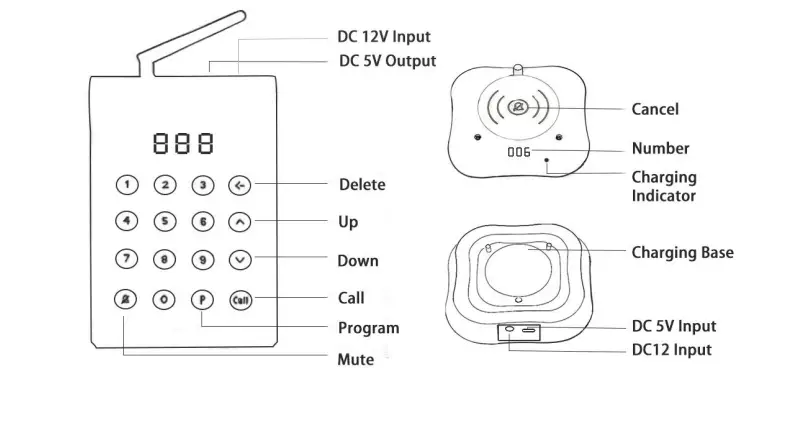 Shenzhen-Kelvin-Electronics-KL-QC08-Wireless-Paging-System-1