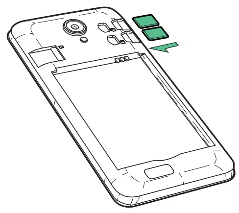 KRIP K5C Dual SIM Smartphone User Guide - Insert Sim card