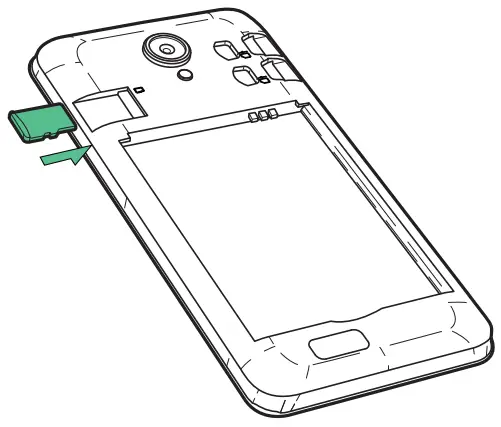 KRIP K5C Dual SIM Smartphone User Guide - Insert memory card