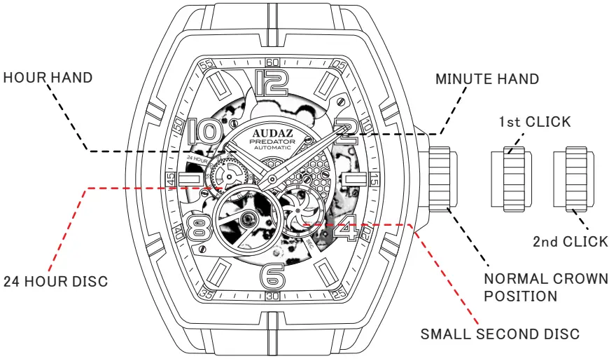 AUDAZ PREDATOR Automatic Skeleton With 2 Hands