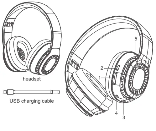 MINISO H10 Color Blocking Wireless Headset with Adjustable Headband