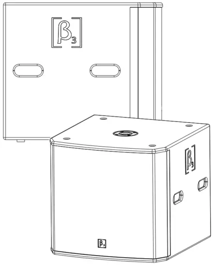 Beta Three MU18 B 18 Inch Subwoofer MU Series Pro Loudspeaker System