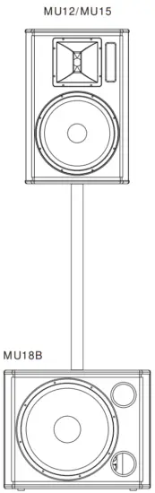 Beta Three MU18 B 18 Inch Subwoofer MU Series Pro Loudspeaker System - Accessories