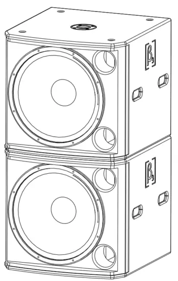 Beta Three MU18 B 18 Inch Subwoofer MU Series Pro Loudspeaker System - Stack