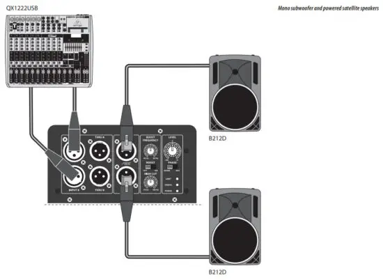 behringer B1800XP Eurolive Active Subwoofer - Hook-Up 1