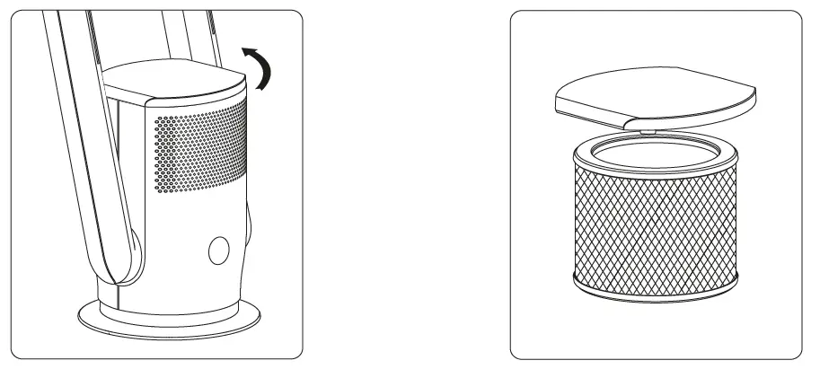 djive SKJ-CR022UF-S- Flowmate -ARC -Casual 2-in-1 -Bladeless- Fan -and- Air- Purifier -11