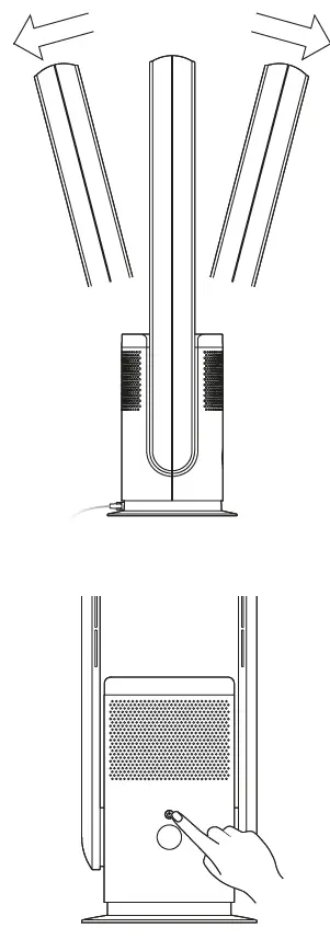 djive SKJ-CR022UF-S- Flowmate -ARC -Casual 2-in-1 -Bladeless- Fan -and- Air- Purifier -9