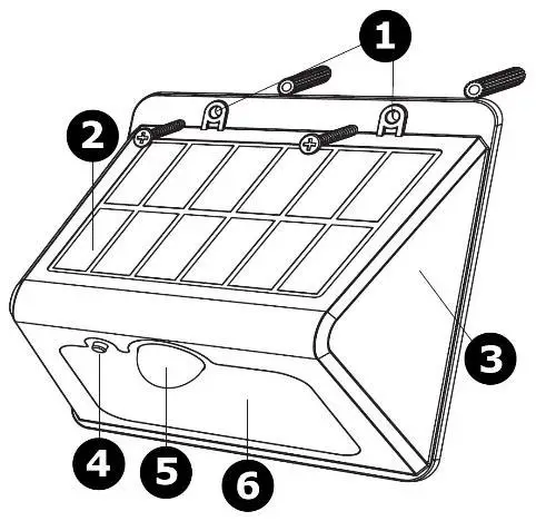 Perel Csol20 Waterproof Solar Light With Pir Sensor User Manual
