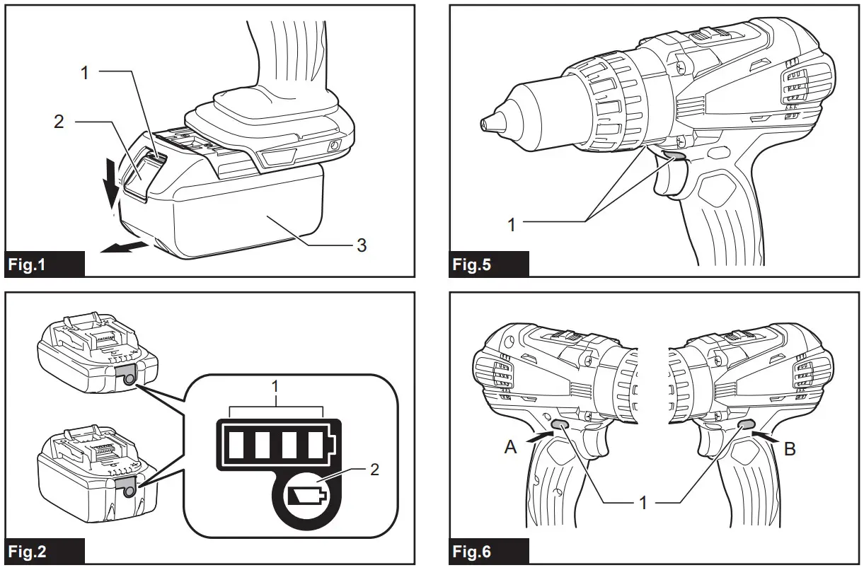 makita DDF448 DDF458 Cordless Driver Drill - fig1