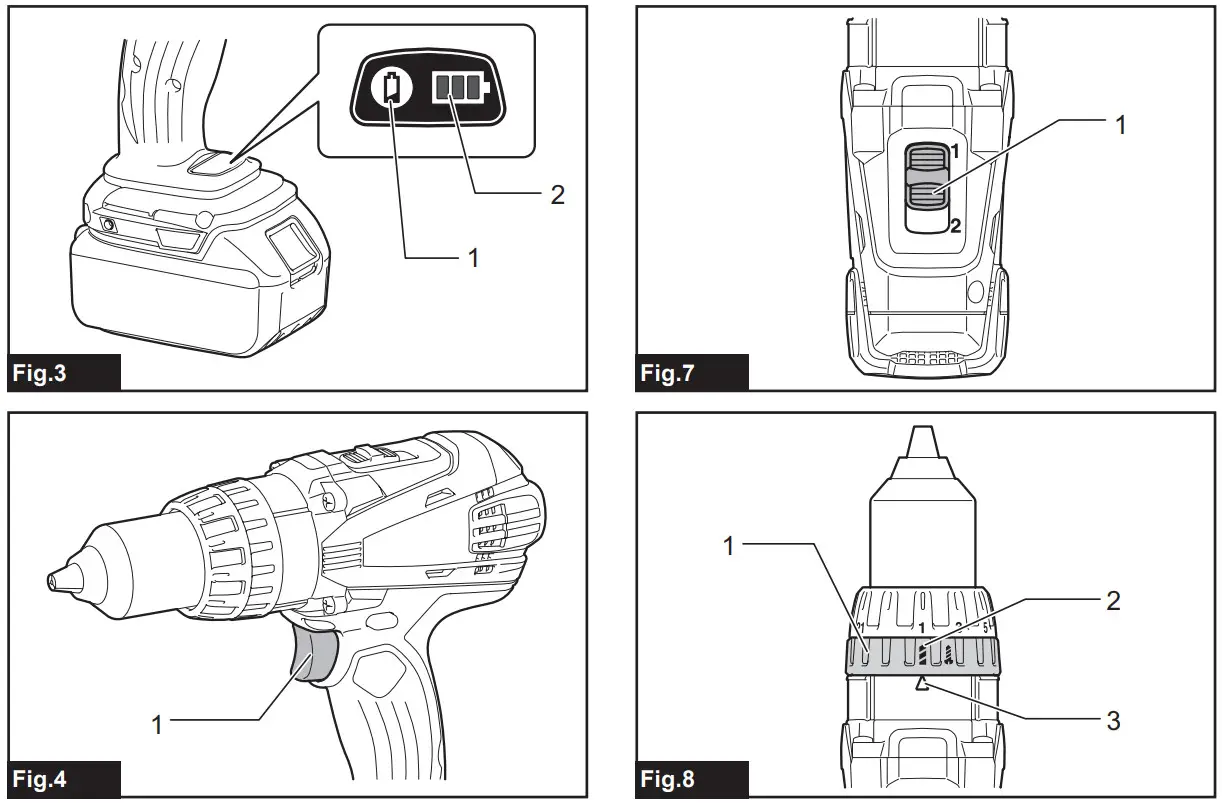 makita DDF448 DDF458 Cordless Driver Drill - fig2