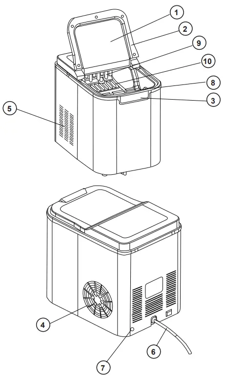 Danby DIM2500RDB Ice Maker - FEATURES