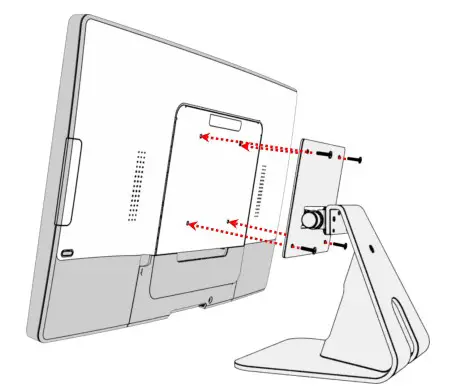 MicroTouch IC-215P-AW3 Touch Computer - Install the Stand