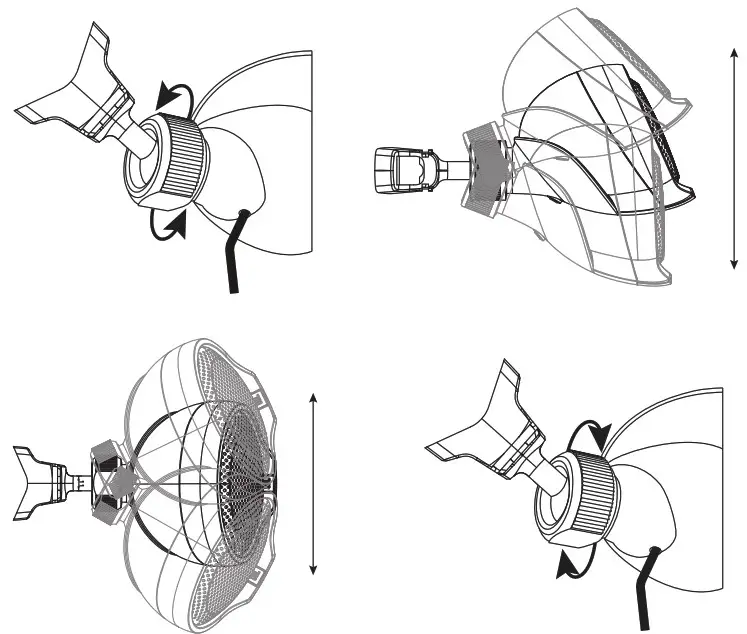 AUKEY Touch Control LED Lamp User Manual-Aiming the speakers