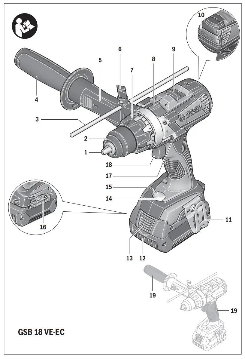 BOSCH GSR 18 VE EC Professional Cordless Drill - fig1