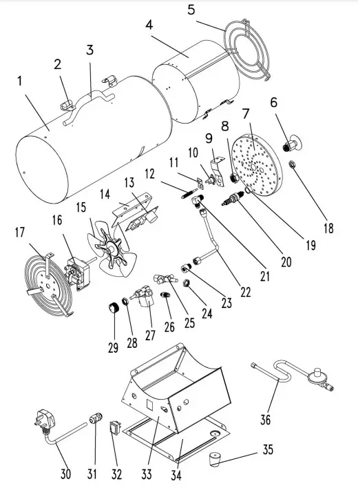 Clarke Devil 700 Propane Fired Space Heater i Figure 5