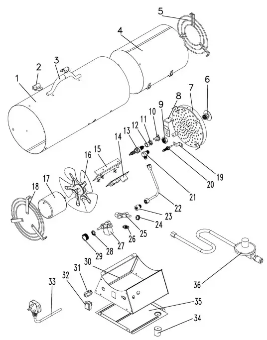Clarke Devil 700 Propane Fired Space Heater i Figure 7