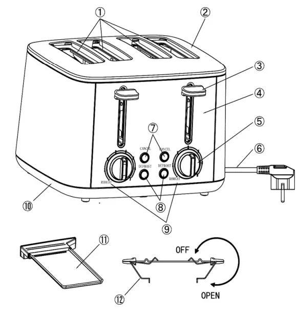 wilfa TO4W-1600 Family Toaster - N PRODUCT OVERVIEW