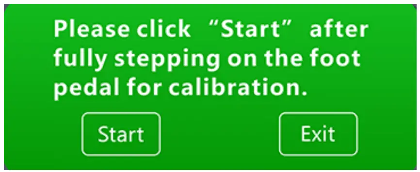 Interface Of Calibration Mode