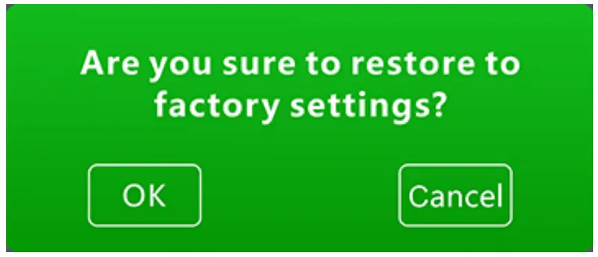 Factory Setting
