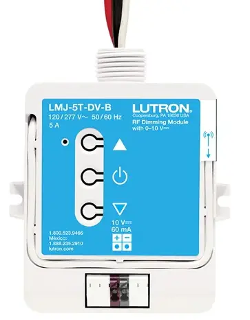 LUTRON LMJ-5T-DV-B RF Dimming Module with 0-10V Control-PRODUCT