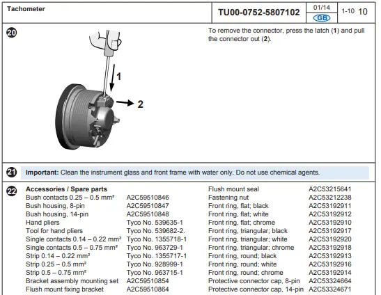 VDO 333 156 Tachometer Gauge-fig14