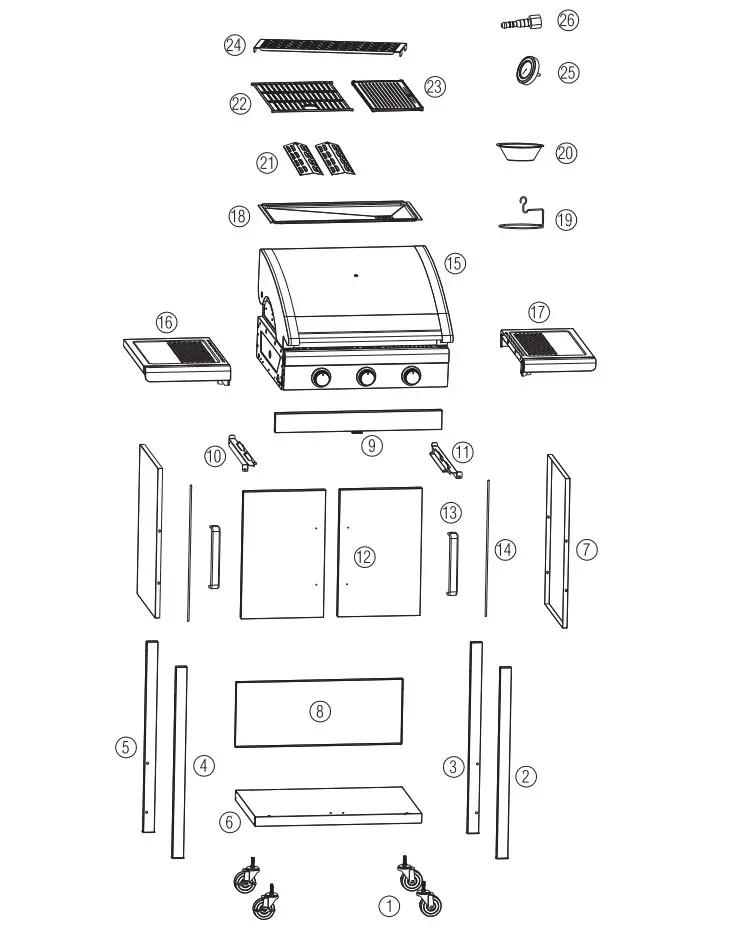 FIELDMANN FZG 3005 Gas Grill 3 Burners - Figure 11
