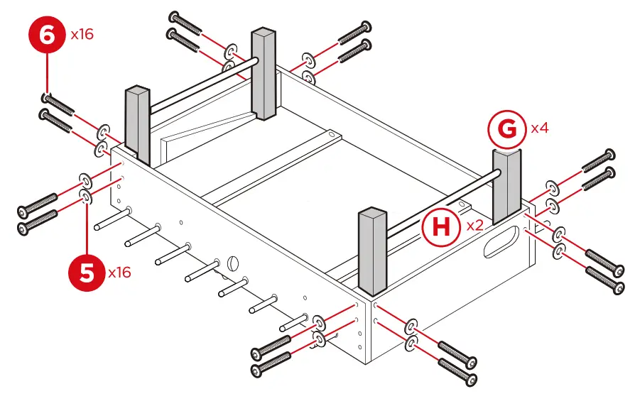 bcp SKY2603 Foosball Game Table - fig10