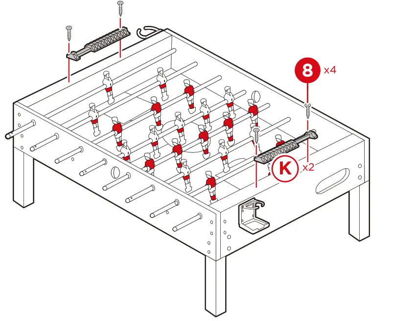 bcp SKY2603 Foosball Game Table - fig13