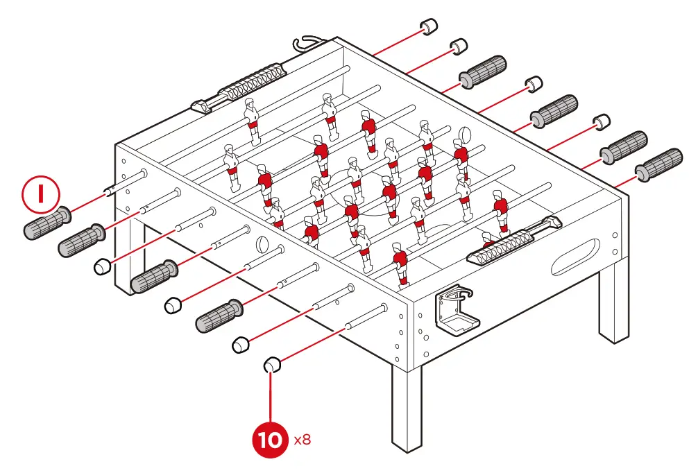 bcp SKY2603 Foosball Game Table - fig14