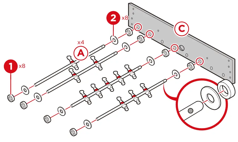 bcp SKY2603 Foosball Game Table - fig3