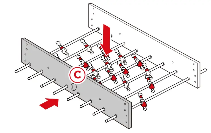bcp SKY2603 Foosball Game Table - fig6