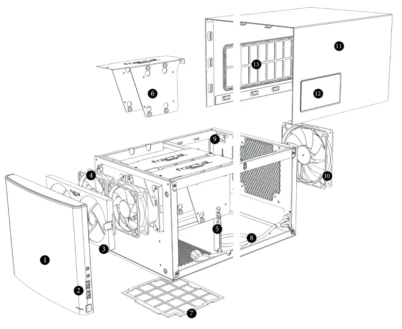 fractal design Node 304 Black Mini Cube Compact Computer Case -