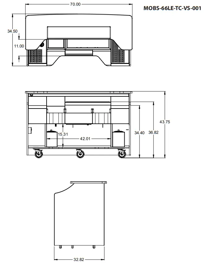 Perlick MOBS-66LE Tobin Ellis Signature Series Limited Edition Mobile Bar - Fig 2