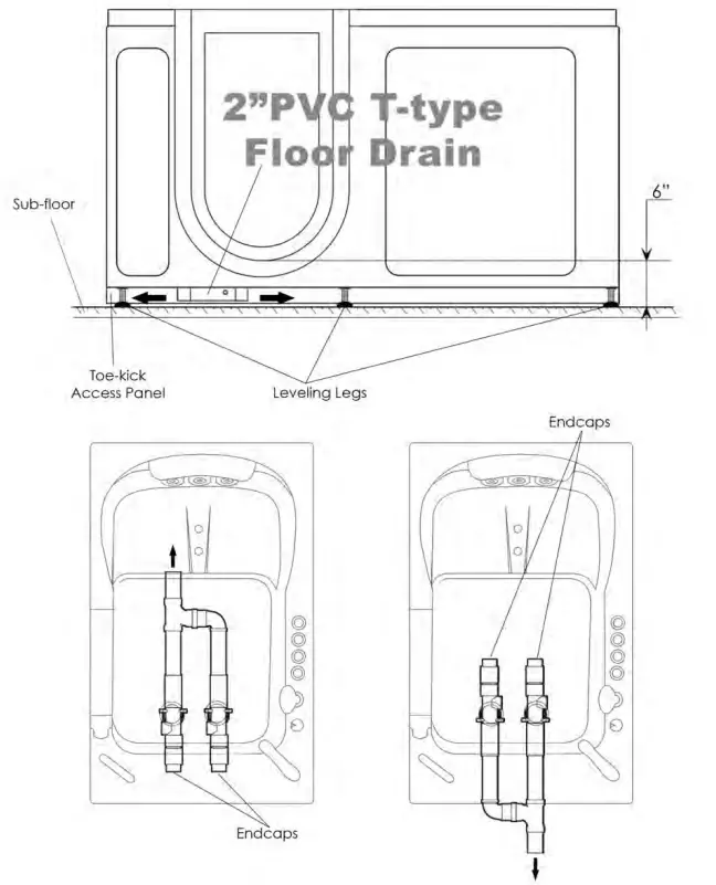 ella Acrylic Elite Walk-In Tub-13