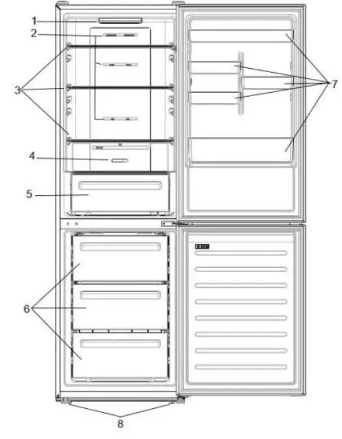 CANDY CAYCCE3T618FW Cool Refrigerators Owner's Manual - PRODUCT DESCRIPTION