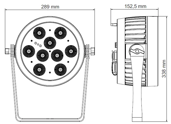 eurolite IP PAR 9 LED UV Outdoor Spotlight-8