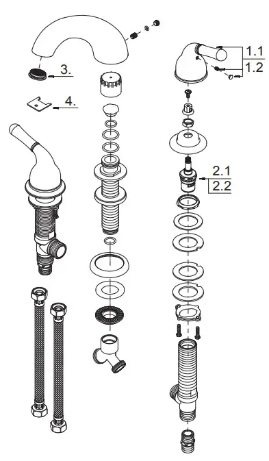 PROFLO Two Handle Roman Tub - 2