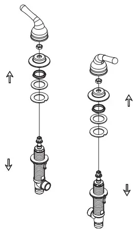 PROFLO Two Handle Roman Tub - handle body
