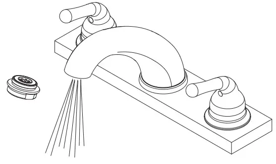 PROFLO Two Handle Roman Tub - remove flow straightener