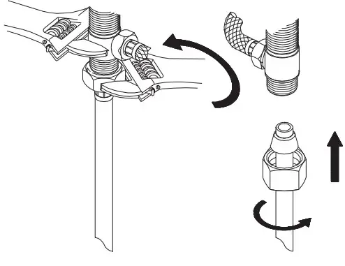 PROFLO Two Handle Roman Tub - wrench and slip
