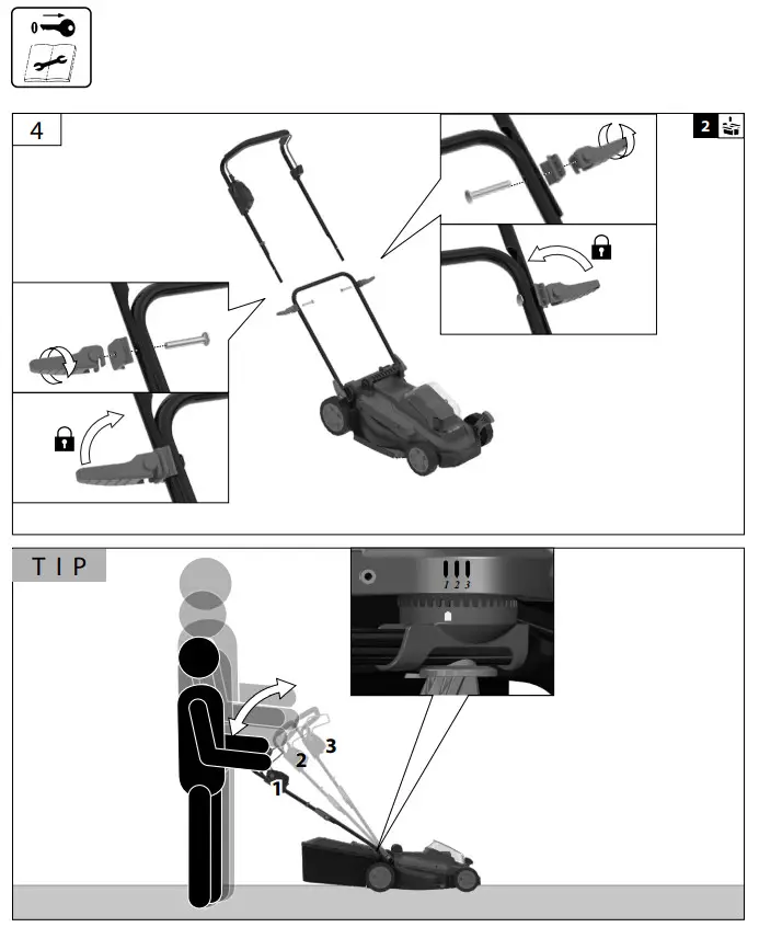 Gude RM 36 0 43 Cordless Lawn Mower - Assembly 2
