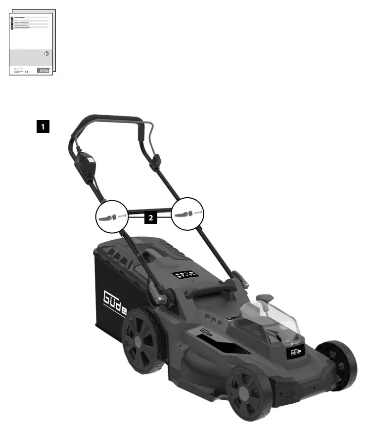 Gude RM 36 0 43 Cordless Lawn Mower - DELIVERED ITEMS