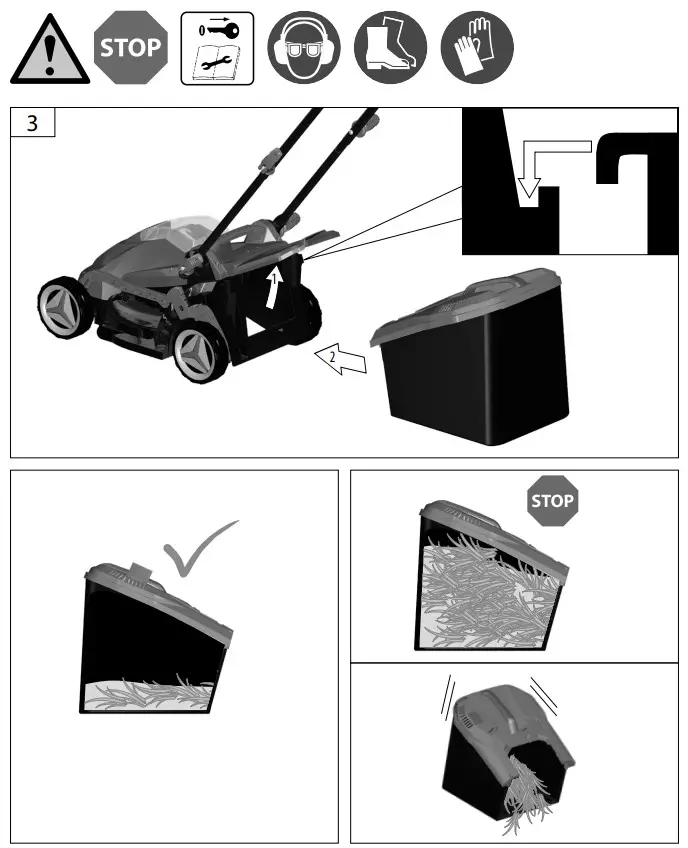 Gude RM 36 0 43 Cordless Lawn Mower - collact 2