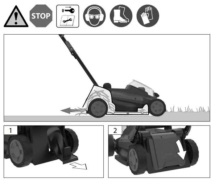 Gude RM 36 0 43 Cordless Lawn Mower - mow