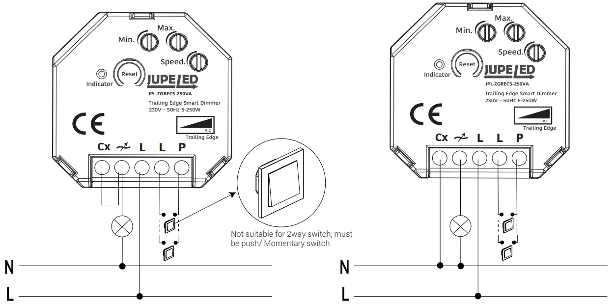 JUPE LED JPL ZGREC5 250VA Smart Dimmer Module 250W - fig 2