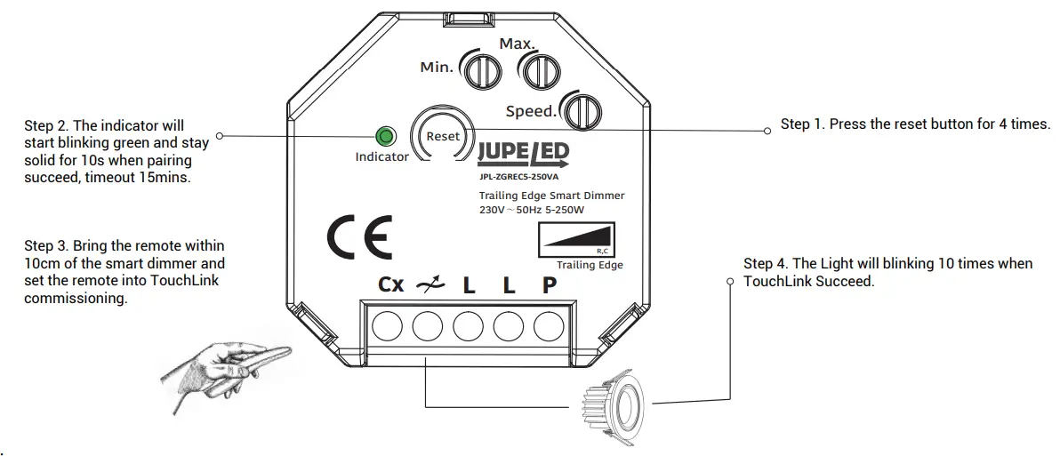 JUPE LED JPL ZGREC5 250VA Smart Dimmer Module 250W - fig 6