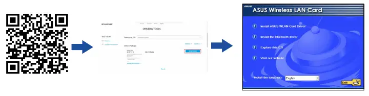 ASUS PCE AXE59BT WiFi 6E PCIe Adapter Wireless Networks - qr
